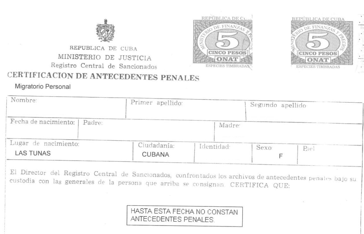 Cuban police records Cuban police records
